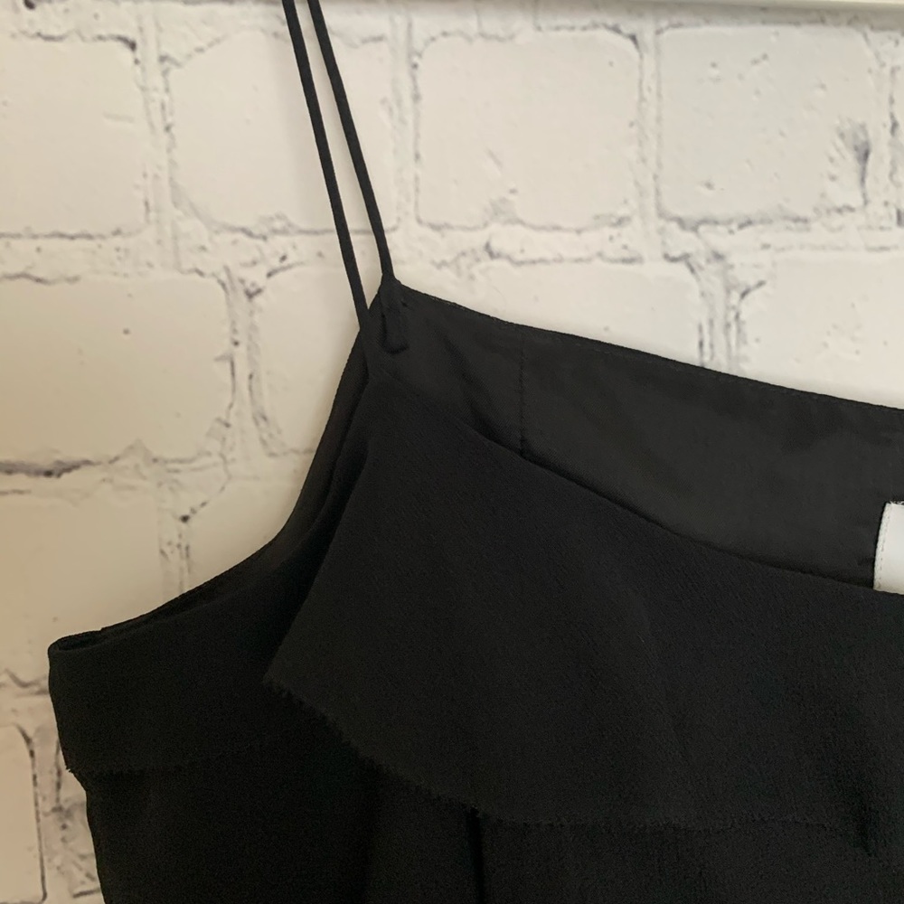 Black silk and ruffle dress by Ann Taylor LOFT - Picture 3 of 8